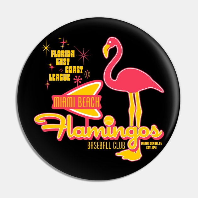 Defunct Miami Beach Flamingos Baseball Team Pin by Defunctland