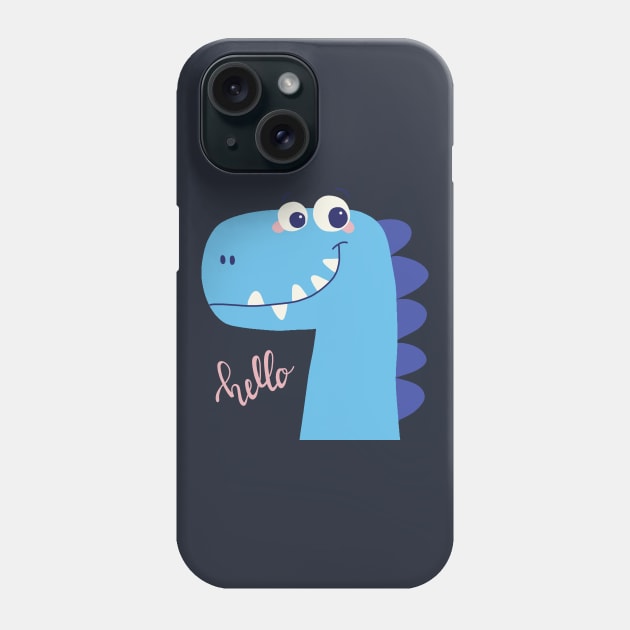 Cute Dinosaur Phone Case by valentinahramov