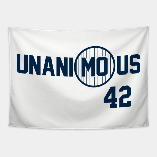 Unanimous 42, Mariano Rivera, New York Yankees Tapestry by FanSwagUnltd