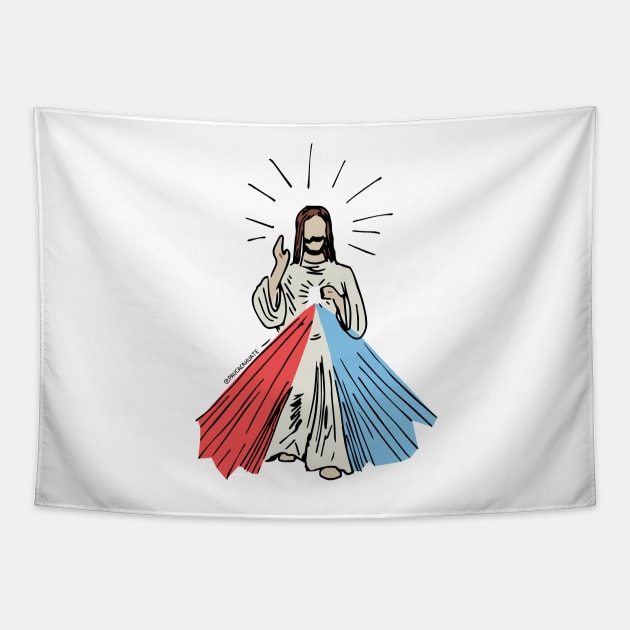 Divine Mercy Tapestry by paucacahuate