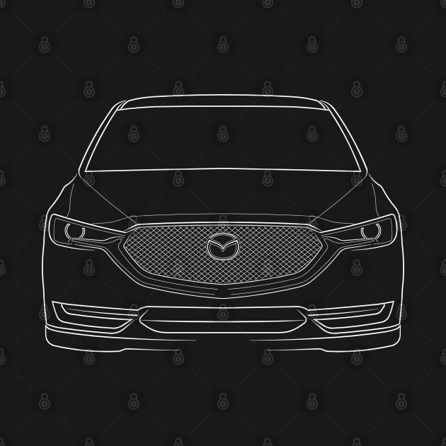 front/profile - 2019 Mazda CX-5 - stencil, white by mal_photography