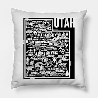 Utah Map Pillow