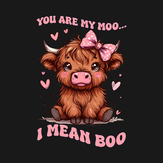 You Are My Moo, I Mean Boo Cute Cow by Nessanya