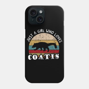 Coati girl vintage women retro proboscis Phone Case