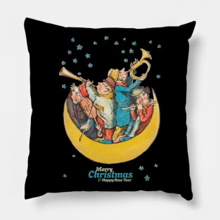 Vintage Christmas and Happy New Year Pillow