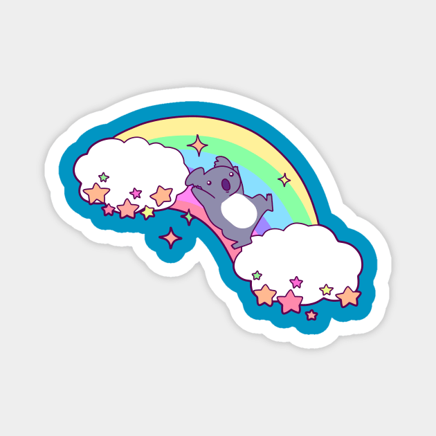 Rainbow Koala Magnet by saradaboru