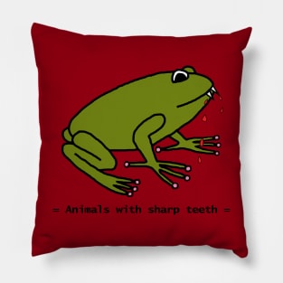 Animals with Sharp Teeth Halloween Horror Frog Pillow