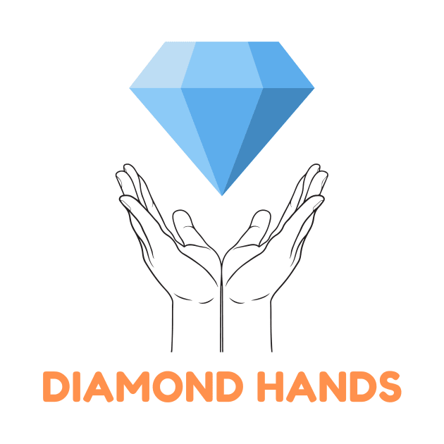 Diamond Hands Hold The Line GME Gamestonks wallstreetbets Stonks. by ColortrixArt