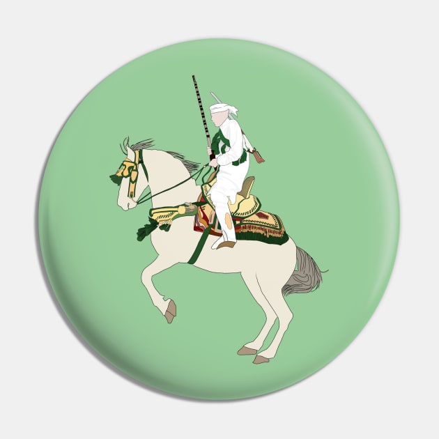 Moroccan Horse with His Saddle - Tbourida - Moroccan Equestrian Art Pin by Tilila