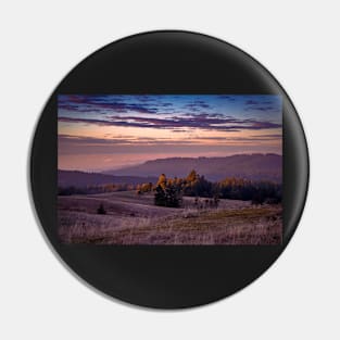 Sunset clouds and redwood trees Pin