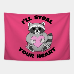 Valentine Raccoon Tapestry