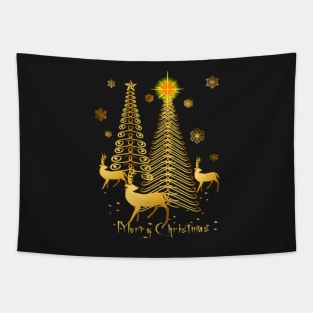Gold Christmas Tapestry