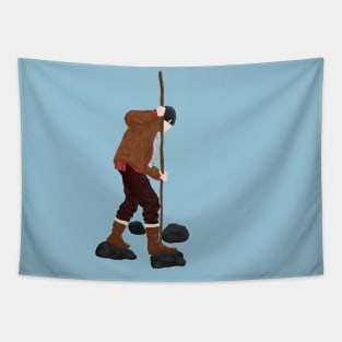 Merlin Fishing (transparent) Tapestry