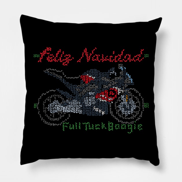 Feliz Navidad, Brap Pillow by FullTuckBoogie