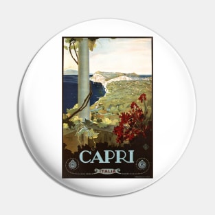 CAPRI ITALIA Travel Advertising Wall Art Vintage Italian Art Deco Pin