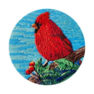 Red Bird Embroidery T-Shirt