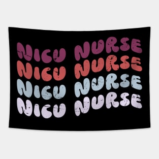 NICU Nurse ICU Neonatal Retro Nursing Team Tiny Humans Tee Tapestry