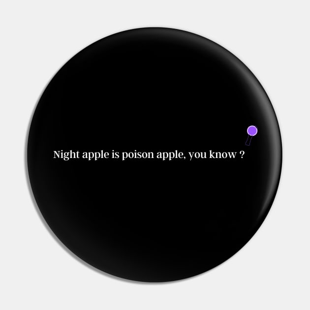 Night apple is poison apple, you know? Bts Jungkook funny quote Pin by huyammina