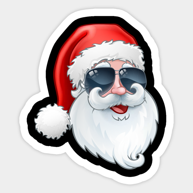 Funny Santa Claus With Black Glasses Cartoon Merry Christmas Gift - Christmas 2020 - Sticker | TeePublic Funny Santa Claus With Black Glasses Cartoon Merry Christmas Gift - Christmas 2020 - Sticker | TeePublic
