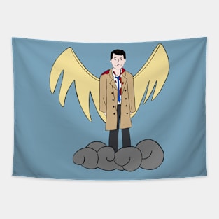 Supernatural Cartoon Angel Castiel TV Tapestry