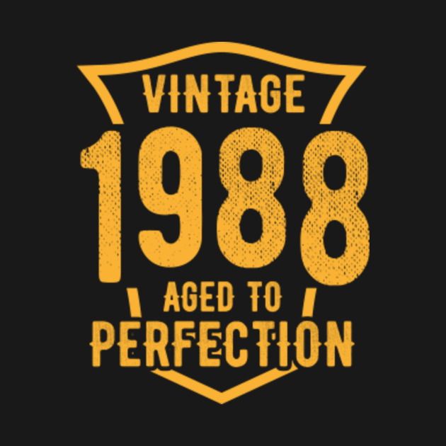 Discover Vintage 1988 Aged To Perfection 35th Birthday - 35th Birthday - T-Shirt