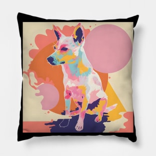 Canaan Dog in 70's Pillow