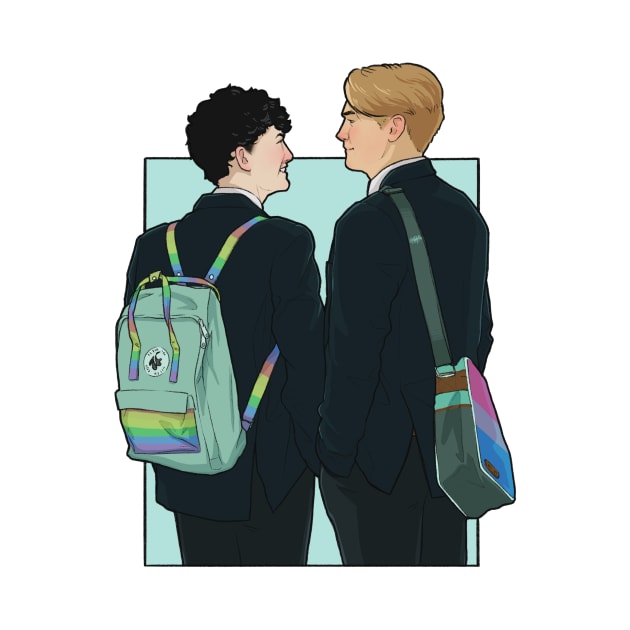 Charlie and Nick heartstopper - pride by daddymactinus