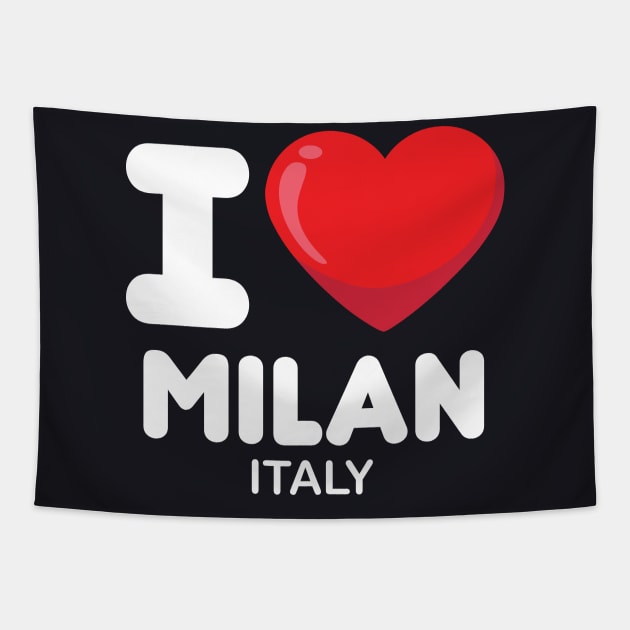 i love milan italy Tapestry by ThyShirtProject - Affiliate