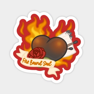 Fire Bound Soul Heart Magnet