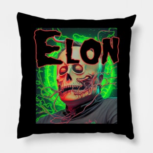 Elon Musk Dark Art Deathcore Aesthetic Pillow