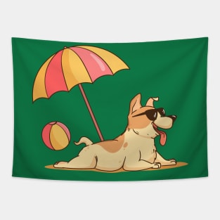 Pool Dog Party Tapestry