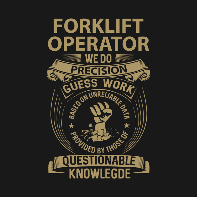 Forklift Operator T Shirt - MultiTasking Certified Job Gift Item Tee by Aquastal