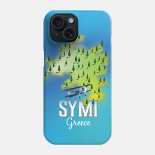 Symi Island Greece travel poster Phone Case