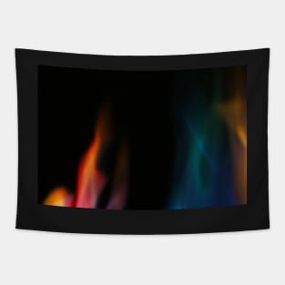 Rainbow Colored Flames Tapestry