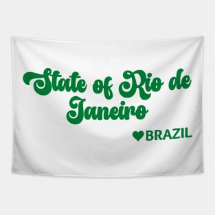 State of Rio de Janeiro: Eu amo o Brasil - I love Brazil Tapestry