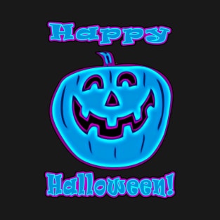 Blue Halloween Pumpkin T-Shirt