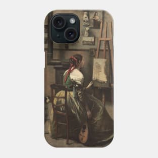 The Artist's Studio by Jean-Baptiste-Camille Corot Phone Case