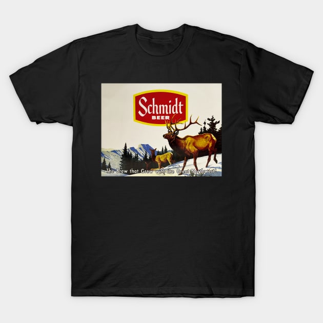 Schmidt Beer Deer Hunting Vintage Retro Buck