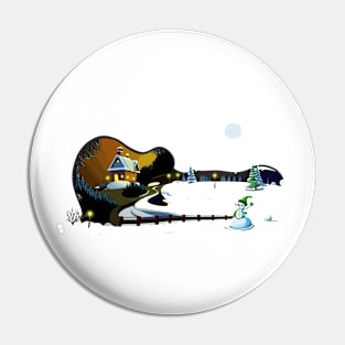 Christmas Guitar Gifts Guitarist Musician Concert Guitar Pin