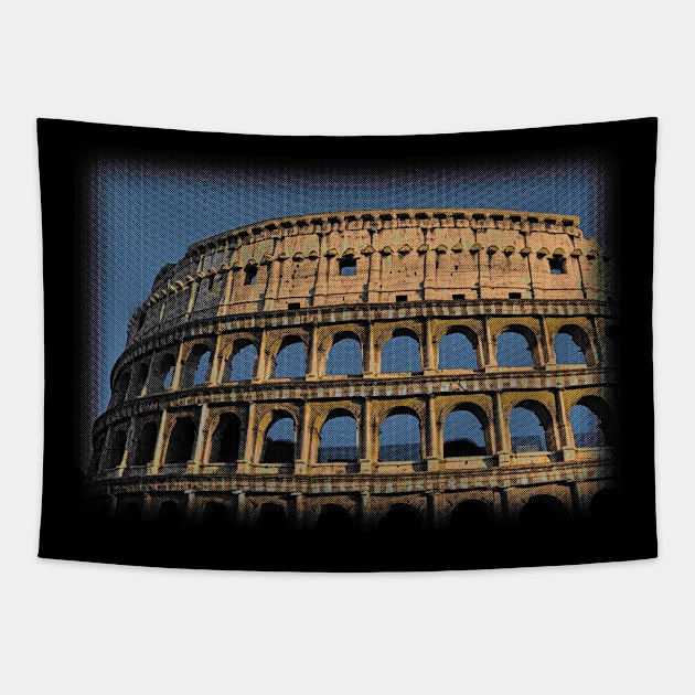 Italy Landmark - Dot Style Tapestry by Shaun Reichel