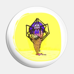 Spiders Love Ice Cream Pin