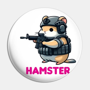 Tactical Hamster Pin