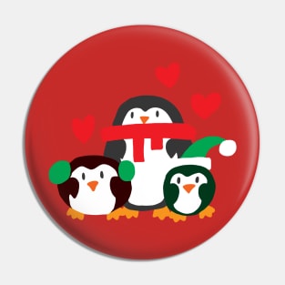 Winter Penguins Pin