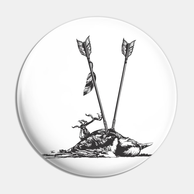 Dead Bird and Arrows Pin by stuff101