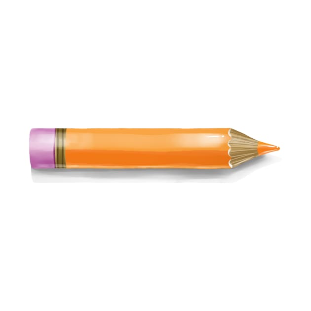 Orange Pencil by Rowena Aitken