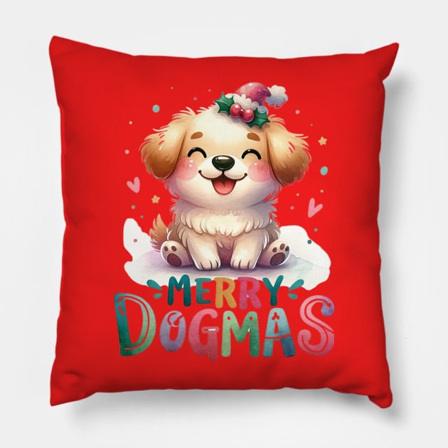 The Dog Who Saved Dogmas Pillow by Masscy Artwork