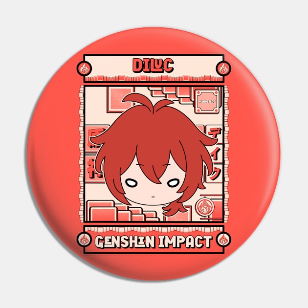 Diluc - Genshin Impact Pin by InalZ