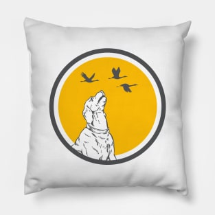 Birdwatcher Pup Design Pillow