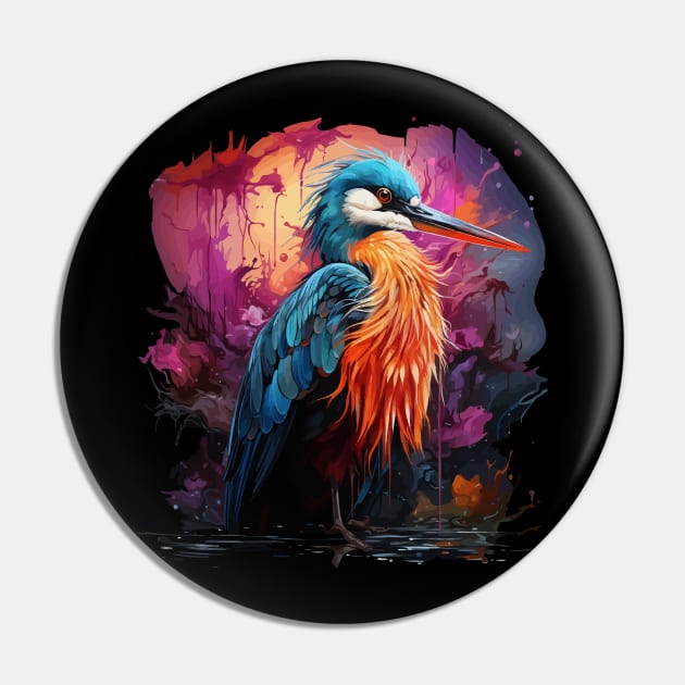 Heron Rainbow Pin by JH Mart