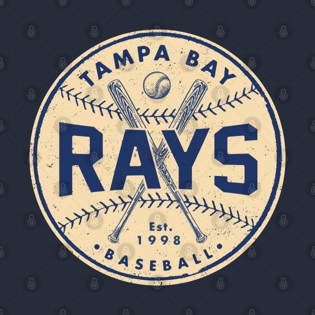 Tampa Bay Rays 2 by Buck Tee Originals by Buck Tee